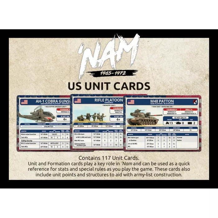 NAM Unit Cards - US Forces in Vietnam (x117 Cards) Pre-Order - Tistaminis