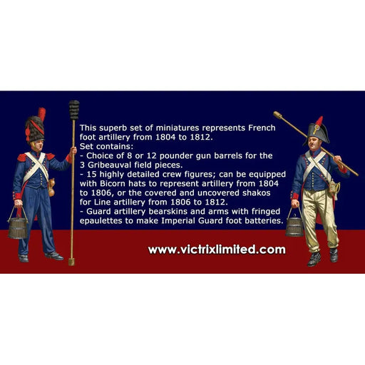 Victrix French Napoleonic Artillery 1804 to 1812 New - Tistaminis