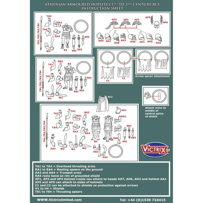 Victrix Athenian Armoured Hoplites 5th to 3rd Century BCE New - Tistaminis