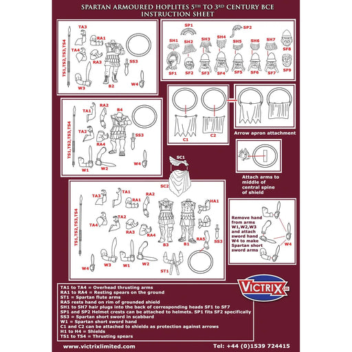 Victrix Spartan Armoured Hoplites 5th to 3rd Century BCE New - Tistaminis