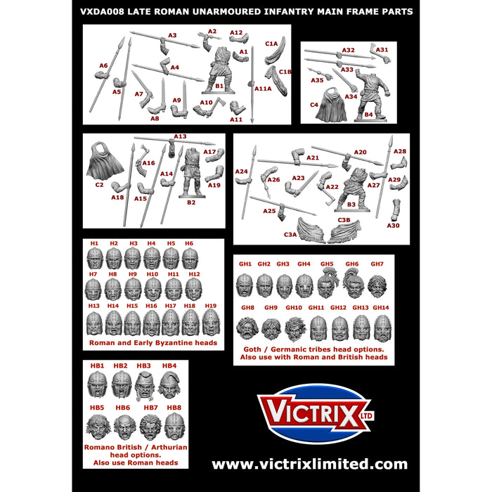 Victrix Late Roman Unarmoured Infantry New - Tistaminis