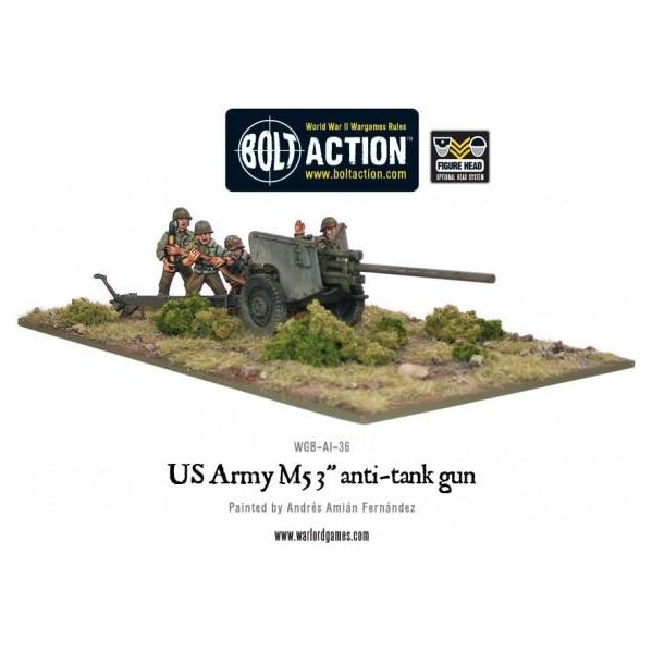 Bolt Action American US Army M5 3" Anti-Tank Gun New - Tistaminis