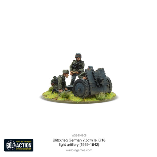 Bolt Action Blitzkrieg German 75mm LeiG 18 light artillery (1939-42) New - Tistaminis