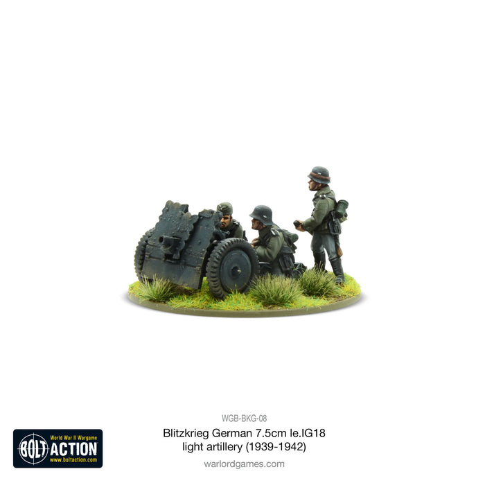 Bolt Action Blitzkrieg German 75mm LeiG 18 light artillery (1939-42) New - Tistaminis