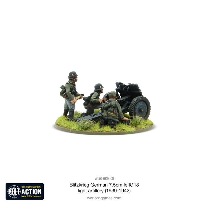 Bolt Action Blitzkrieg German 75mm LeiG 18 light artillery (1939-42) New - Tistaminis