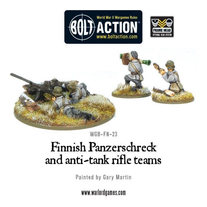 Bolt Action Finnish Panzerschreck And Anti-Tank Rifle Teams New