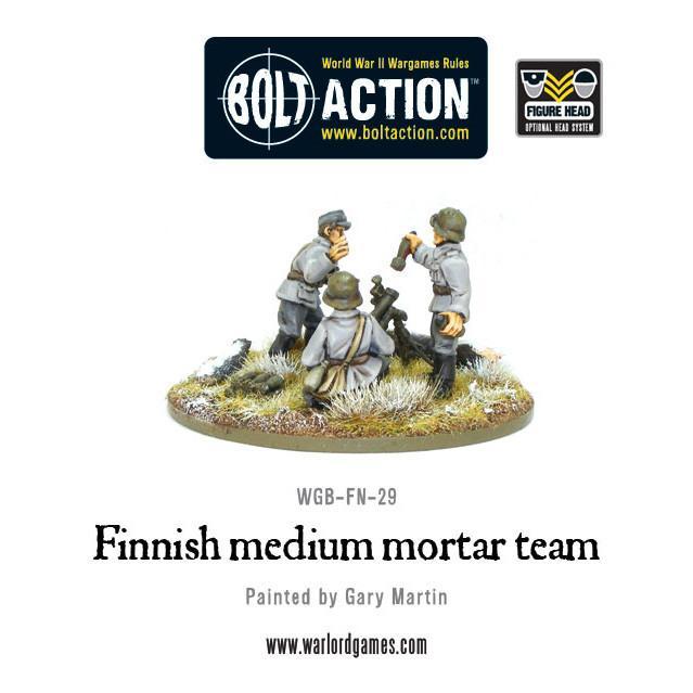 Bolt Action Finnish Medium Mortar Team New