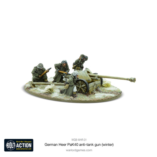 Bolt Action	German Heer 75mm Pak 40 Anti Tank Gun (Winter) New - Tistaminis