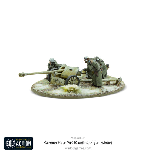 Bolt Action	German Heer 75mm Pak 40 Anti Tank Gun (Winter) New - Tistaminis