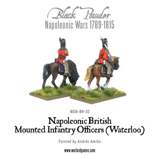 Black Powder Mounted Napoleonic British Infantry Officers (Waterloo Campaign) New - Tistaminis