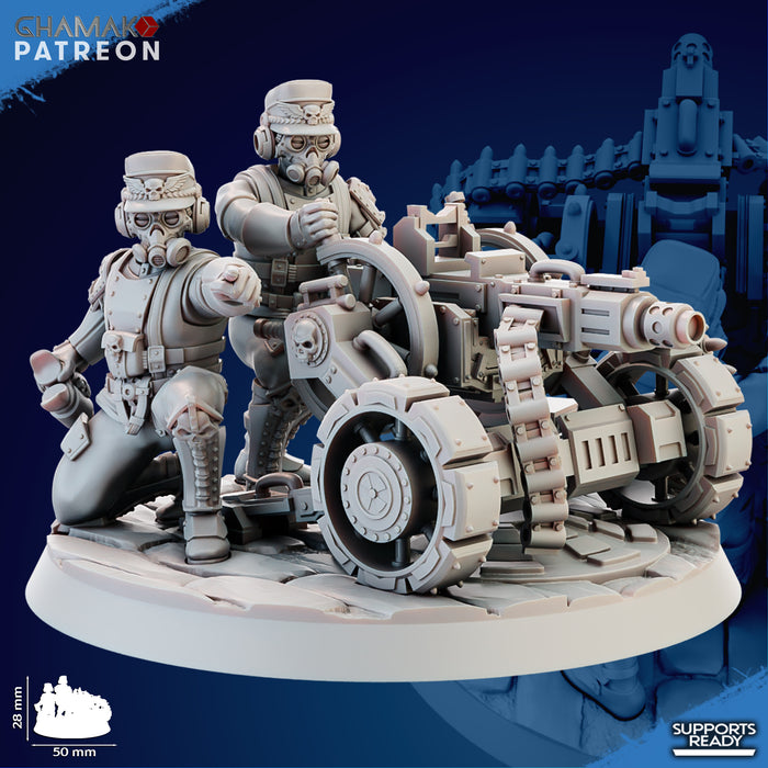 Wargames Exclusive IRON KORPS HEAVY SUPPORT TEAM WITH HEAVY GUTLING New - Tistaminis