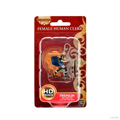 Pathfinder Battles: Premium Painted Figures Wave 2: Human Cleric Female New - Tistaminis