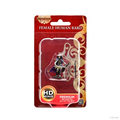 Pathfinder Battles: Premium Painted Figures Wave 2: Human Bard Female New - Tistaminis