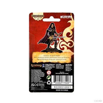 Pathfinder Battles: Premium Painted Figures Wave 2: Human Bard Female New - Tistaminis