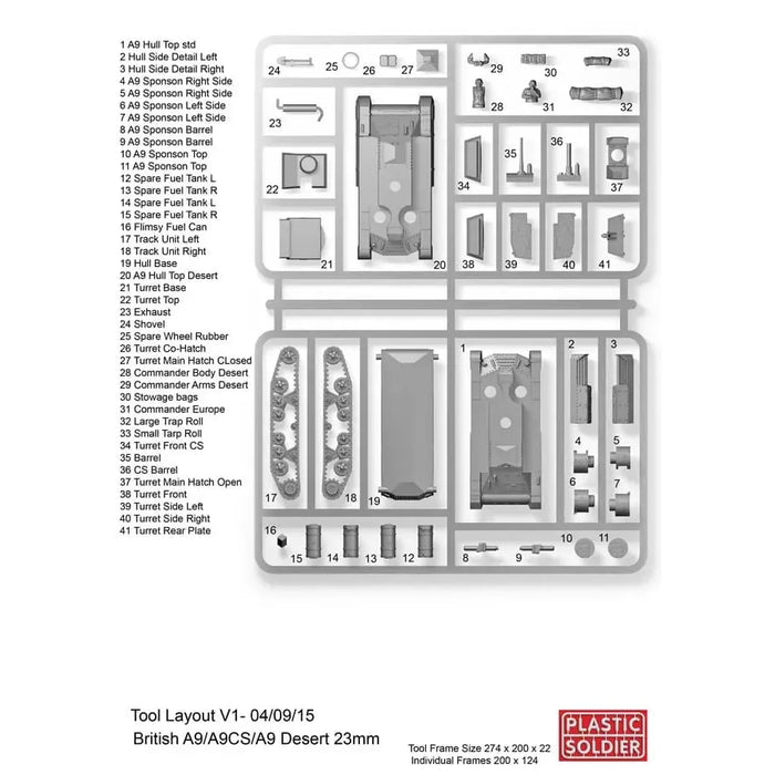 Plastic Soldier WW2V20023 1/72ND BRITISH A9 CRUISER TANK New - Tistaminis