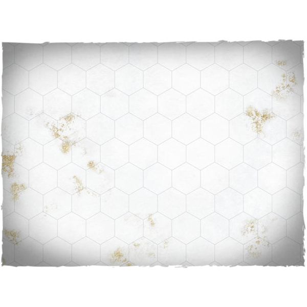 Deepcut Studio Game Mat - Battletech #2 Hexgrid Snow 4x4 - Tistaminis