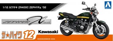 Aoshima 1/12 Kawasaki ZR400C ZEPHYRx '02 New