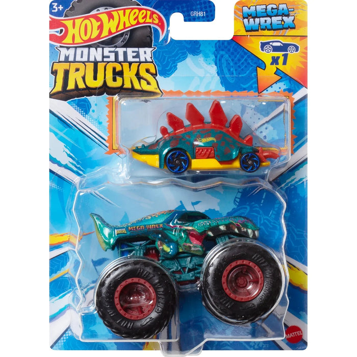 Hot Wheels Monster Trucks MEGA-WREX 2-Pack Vehicles 1:64 Scale