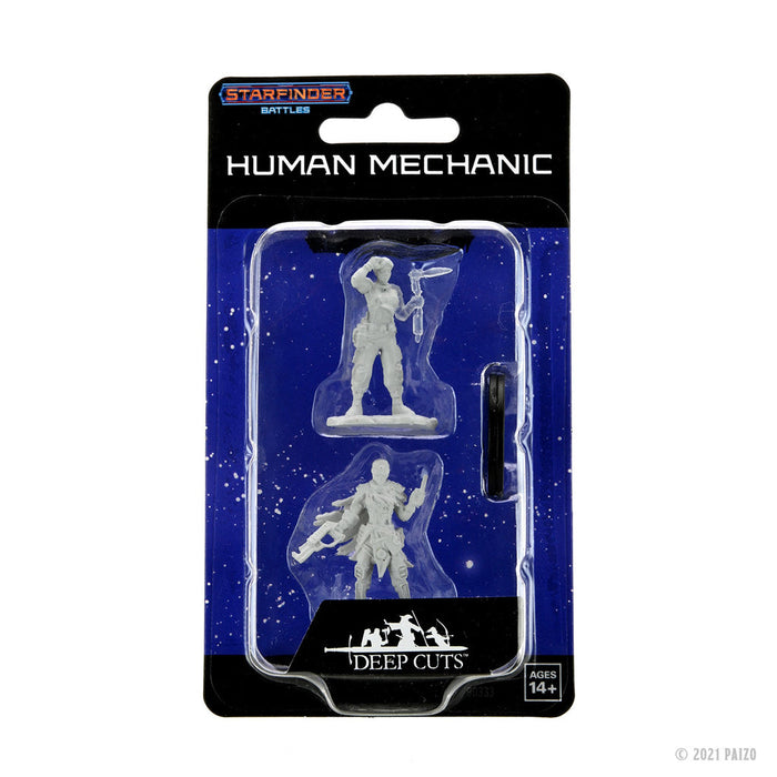 STARFINDER UNPAINTED MINIS WV15 HUMAN MECHANIC New - Tistaminis