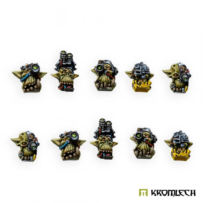 Kromlech Juggernaut Mecha-Armour - Bare Heads (10) New