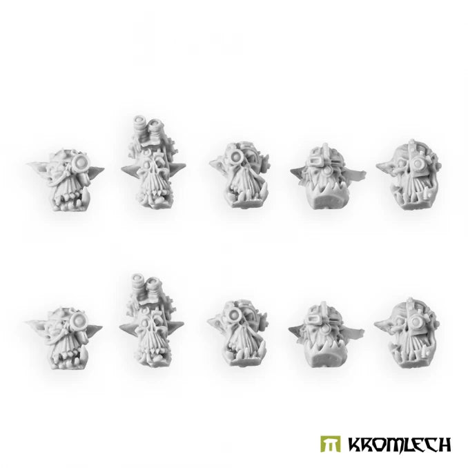 Kromlech Juggernaut Mecha-Armour - Bare Heads (10) New