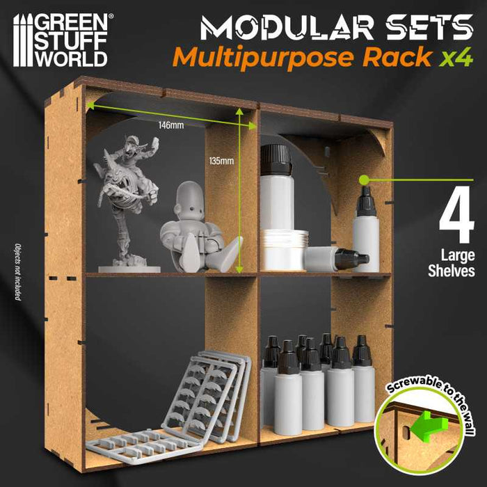 Green Stuff World MDF Multipurpose Rack x4