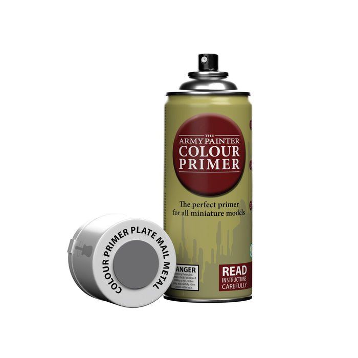 Army Painter Colour Primer - PLATEMAIL METAL SPRAY