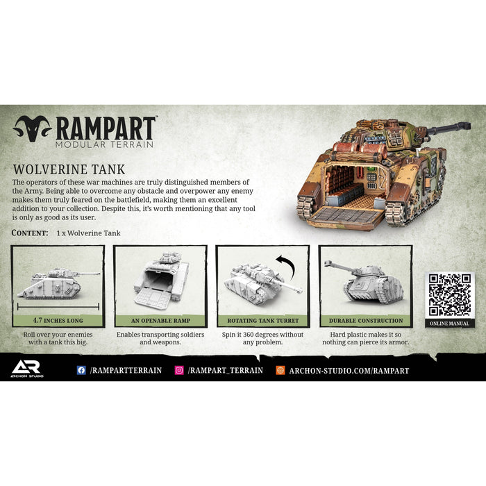 RAMPART WOLVERINE TANK New - Tistaminis