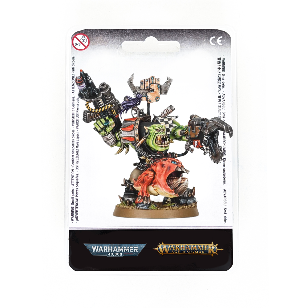 Warhammer Ork Warboss with Attack Squig New - Tistaminis