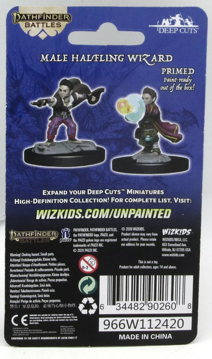 Pathfinder Deep Cuts Unpainted Miniatures: Wave 14: Halfling Wizard Male New