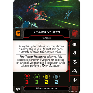 Star Wars X-Wing 2nd Ed: Major Vonreg's Tie Expansion Pack New - Tistaminis