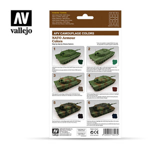 Vallejo AL78413 NATO CAMOUFLAGE AFV CAMOUFLAGE Paint Set New - Tistaminis