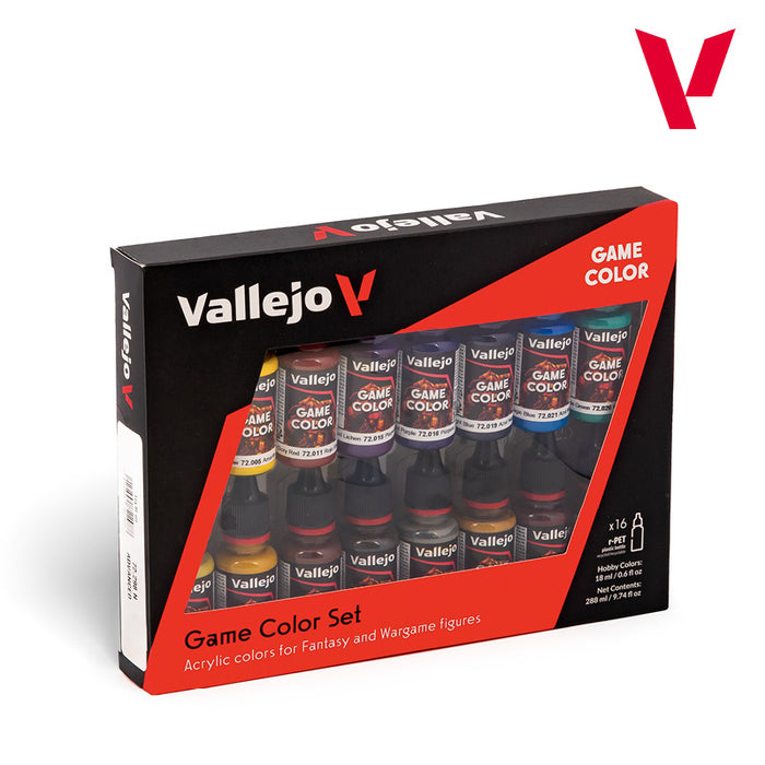 VALLEJO ADVANCED SET GAME COLOR - 16 COLOURS New