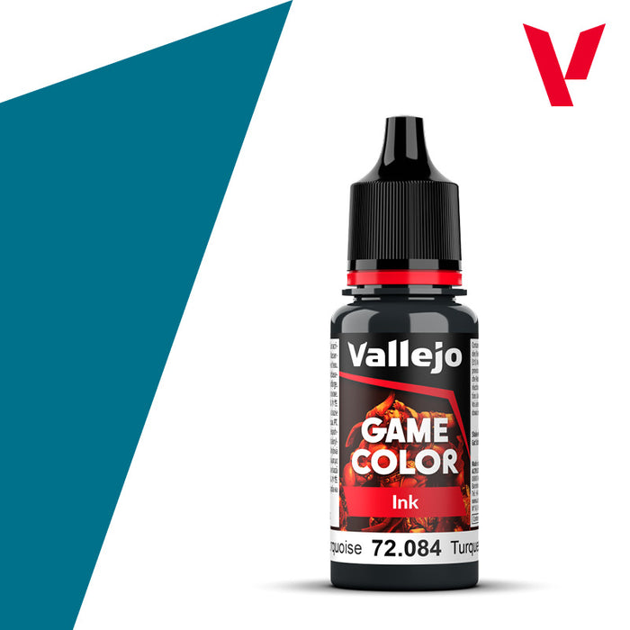 Vallejo Game Colour Paint Game Color Dark Turqoise Ink (72.084)