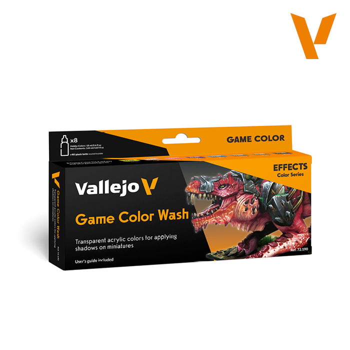 VALLEJO 8 COLOURS WASH SET New