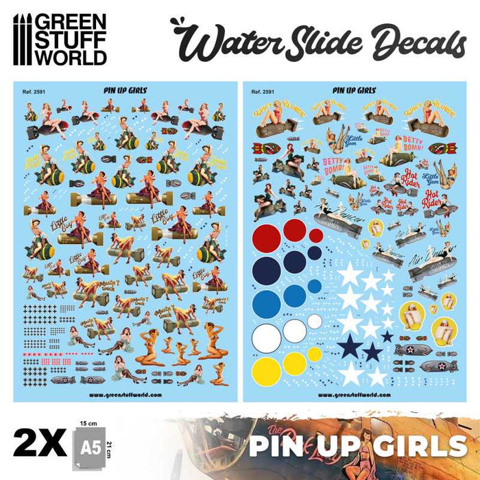 Green Stuff World Water slide decals - Pin Ups New - Tistaminis