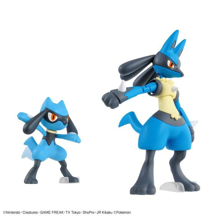 Bandai POKEMON MODEL KIT RIOLU & LUCARIO New - Tistaminis