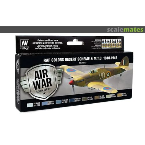 Vallejo Model Air Paint Set: RAF Colours Desert Scheme and MTO 1940 to 1945 - TISTA MINIS