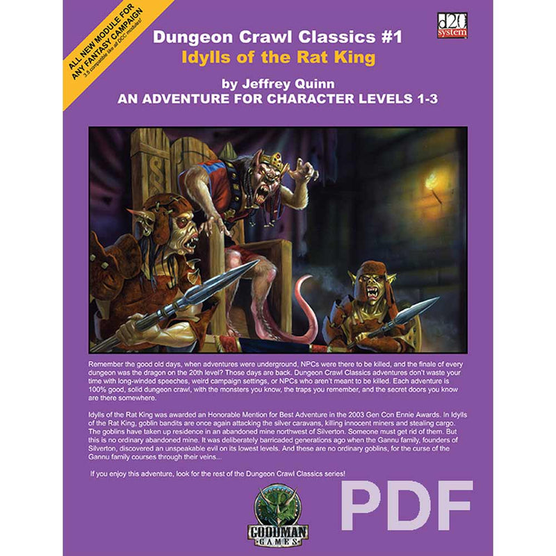 Dungeon Crawl Classics #1: Idylls Of The Rat King New - TISTA MINIS