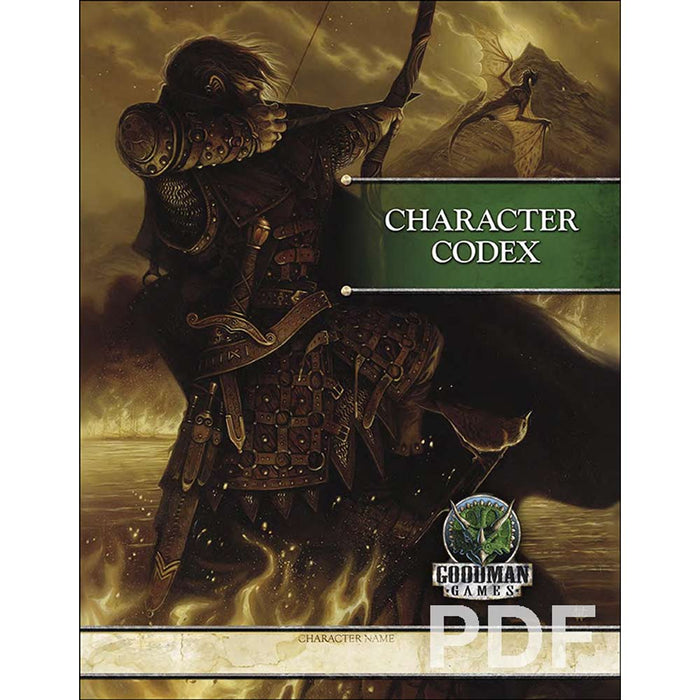 GOODMAN GAMES CHARACTER CODEX 4TH EDITION COMPATIBLE NEW - Tistaminis