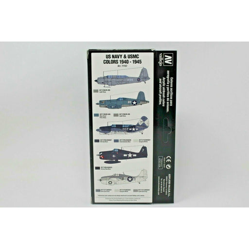 Vallejo Model Air Paint Set: US Navy and USMC Colours 1940-1945 - VAL71157 - TISTA MINIS