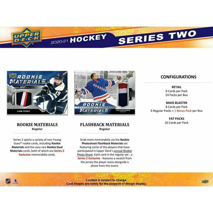 2021 UPPER DECK HOCKEY CARD SERIES 2 RETAIL NEW - Tistaminis