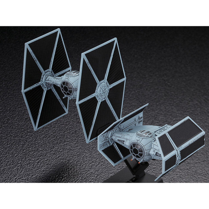 Bandai Star Wars Vehicle Model #007 Tie Advanced x1 and Fighter Set - Tistaminis