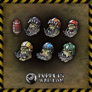 Puppets War Orc Football Team heads New - Tistaminis