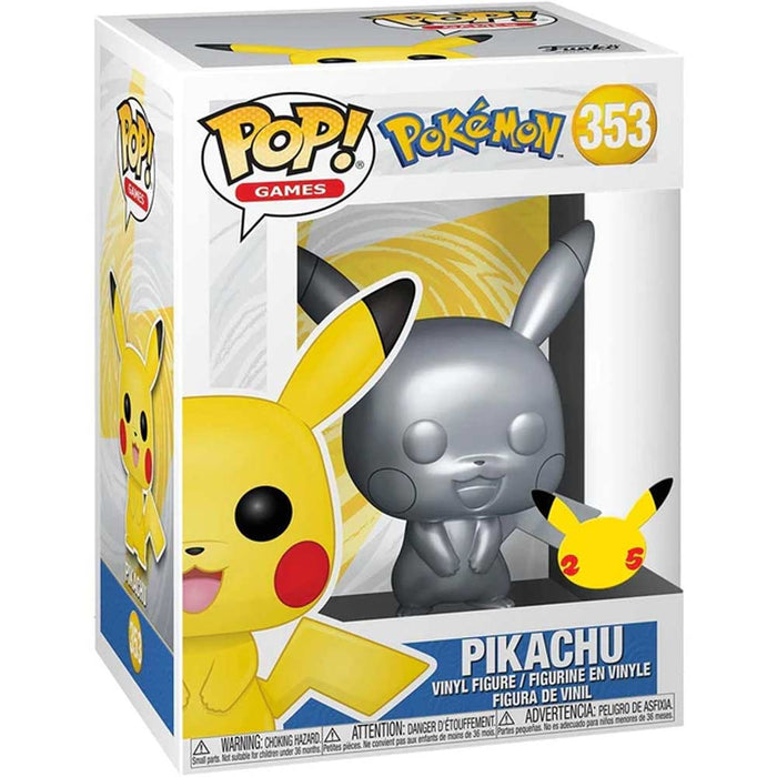 POP! GAMES POKEMON - PIKACHU (SILVER METALLIC) NEW - Tistaminis