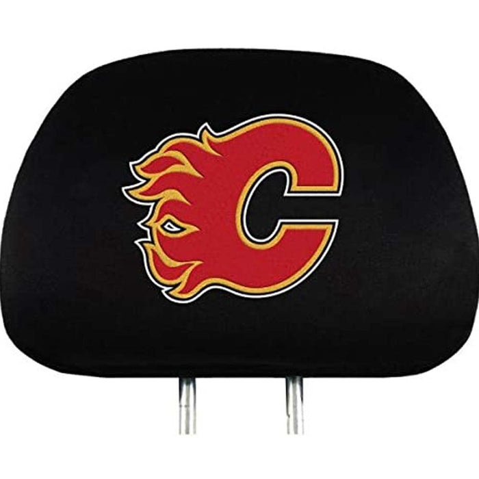 NHL AUTO HEAD REST COVER - CALGARY FLAMES NEW - Tistaminis