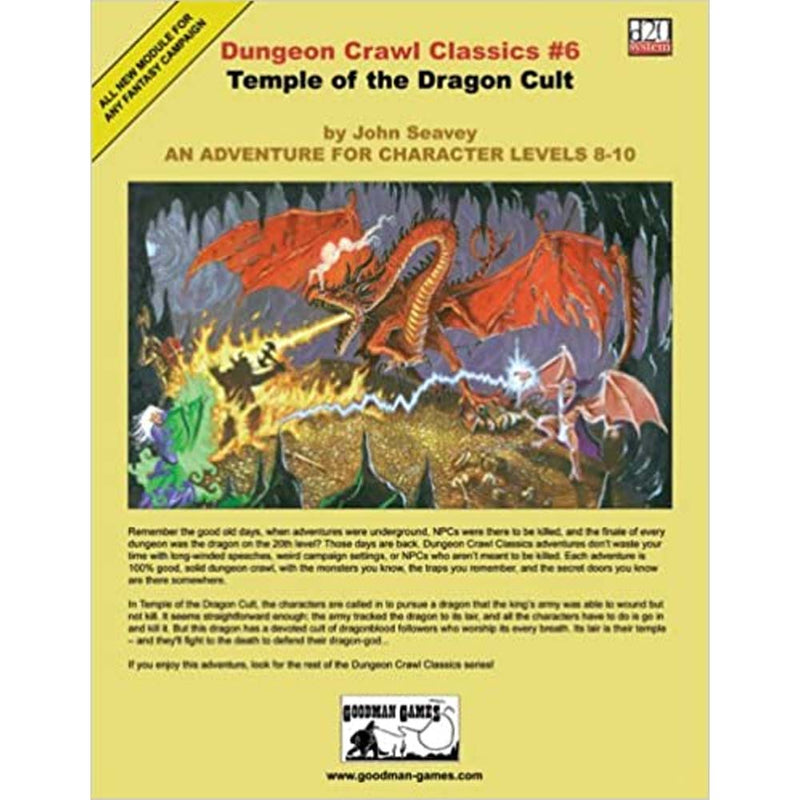 DUNGEON CRAWL CLASSICS #6: TEMPLE OF THE DRAGON CULT NEW - Tistaminis
