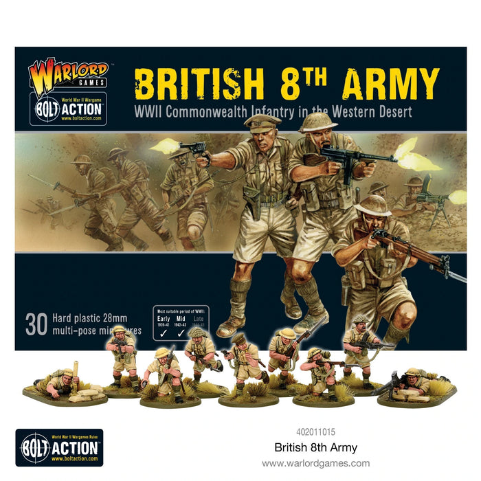 Bolt Action British 8th Army Commonwealth Western Desert Infantry New - Tistaminis