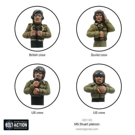 Bolt Action M5 Stuart platoon New - Tistaminis