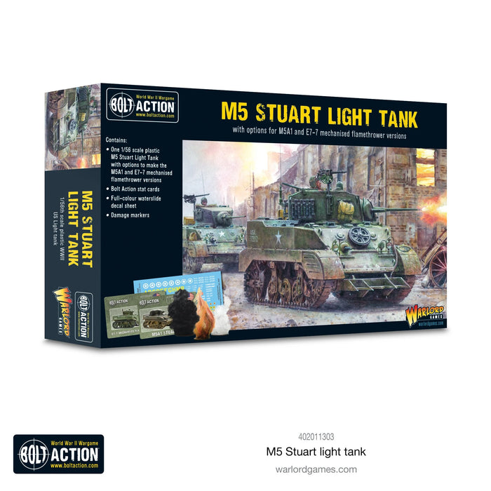 Bolt Action American M5 Stuart plastic box New - Tistaminis